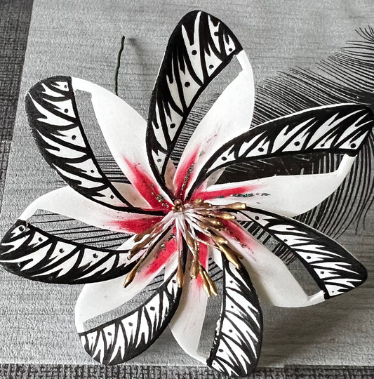 Fleur motif polynésien