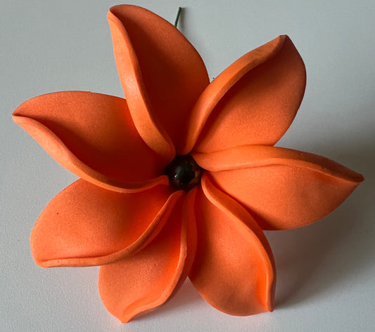Lot de 5 Fleurs Unies Artisanales – Fait Main avec Perle et Tige en Fer pour Déco ou Coiffure
